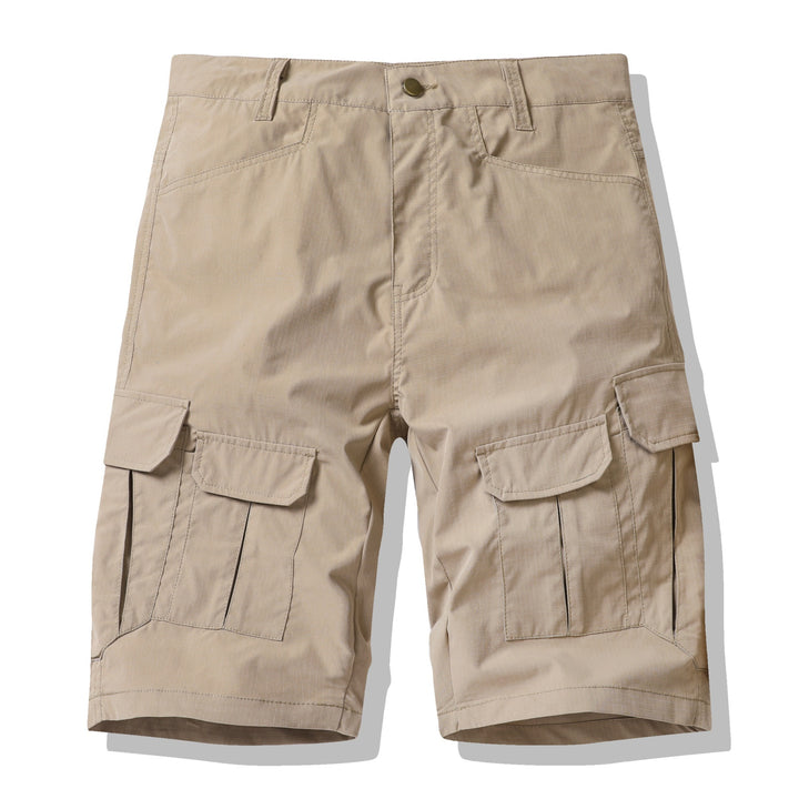 Herre multifunktionelle Cargo-Shorts med praktiske sidelommer og elastisk talje Stilla