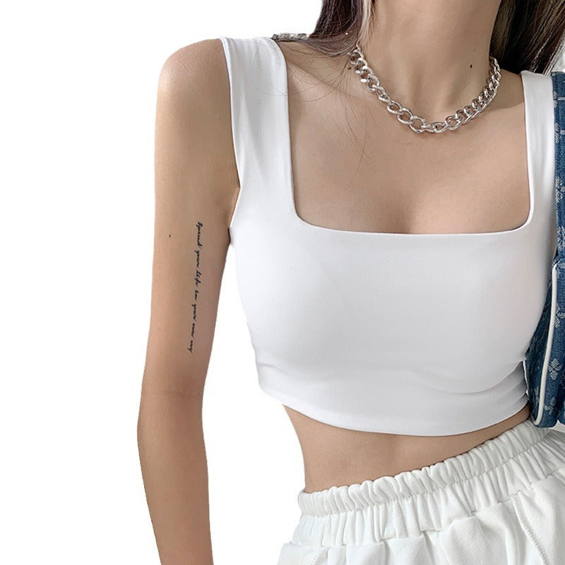 Femme Kvadrat-Udskæring Crop Top Stilla