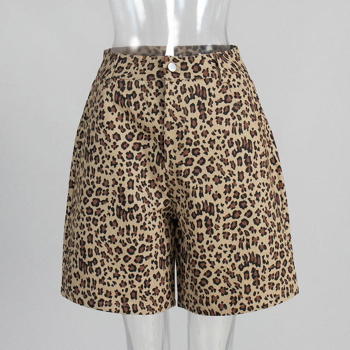 Dame leopardmønster shorts Stilla