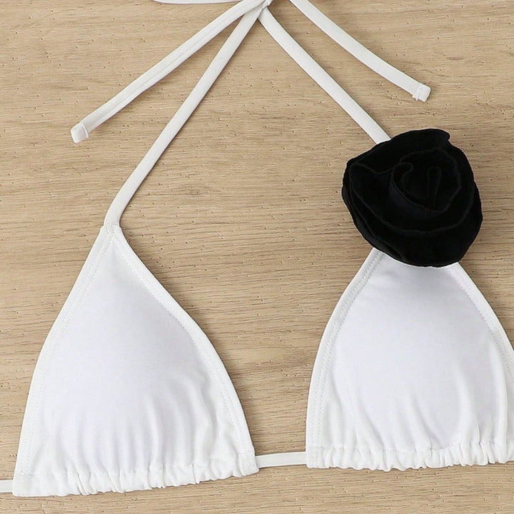 Dame Bikini-sæt med innovativ blomsterapplikation og høj kvalitet design Stilla