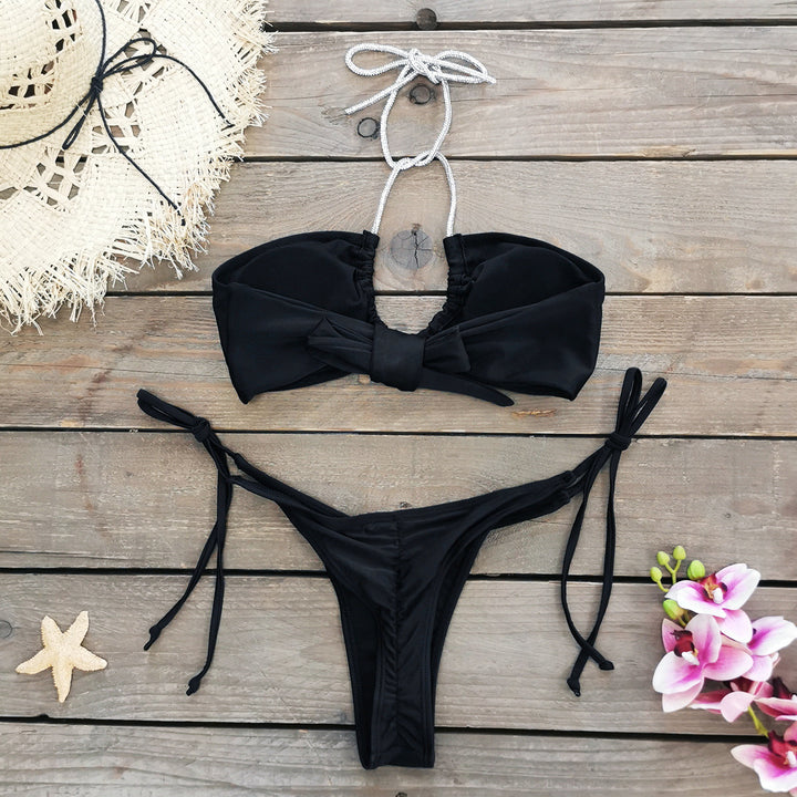 Dame bikini sæt med innovativ bandeau design og justerbare stropper Stilla