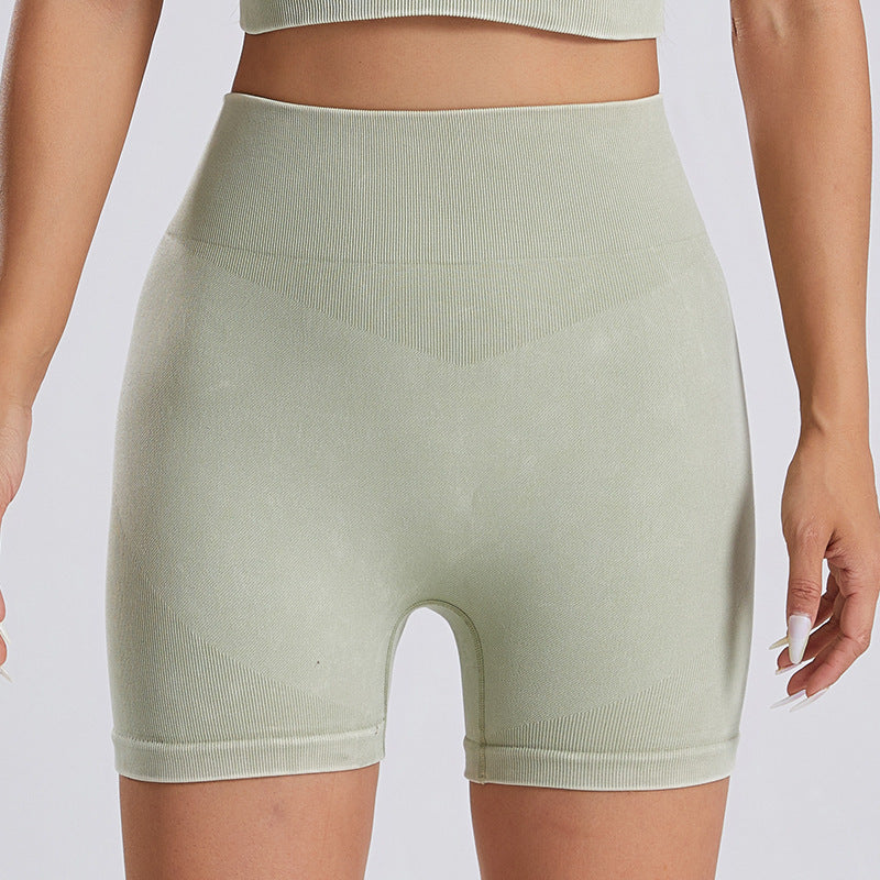 Stilla | Tie Dye Strik Yoga Shorts Anti Skammelse Fitness Hurtig Tørrende Hofte Løft Bukser