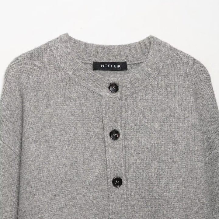Dame afslappet strik cardigan med knapdetaljer Stilla