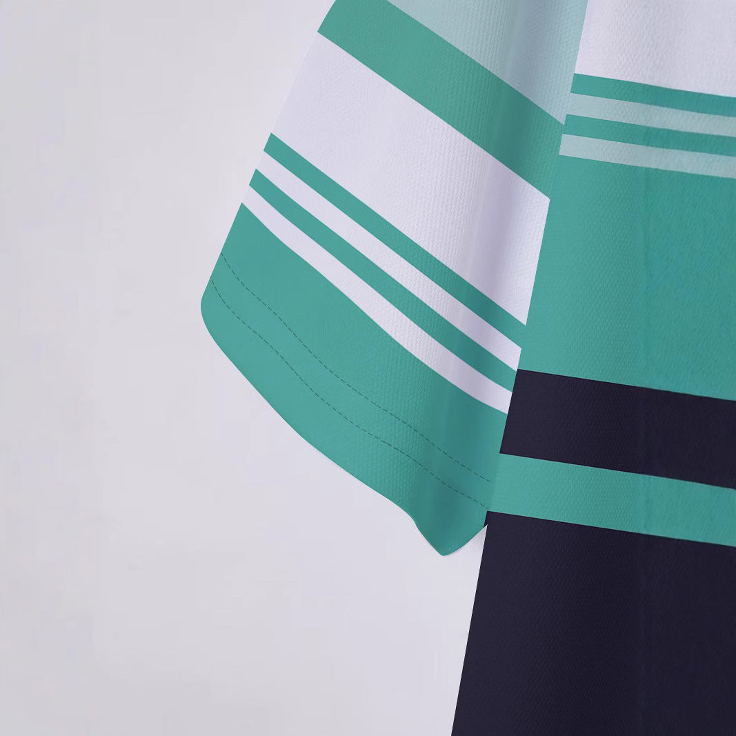 Herre poloshirt med moderne stribemønster og funktionelt design Stilla