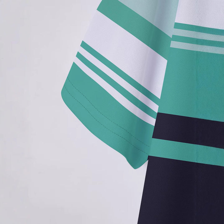 Herre poloshirt med moderne stribemønster og funktionelt design Stilla