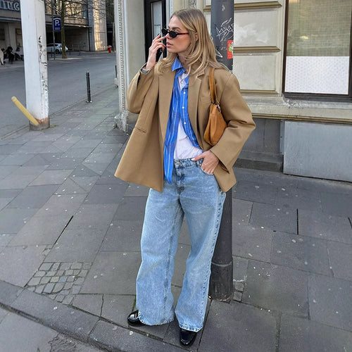 Dame oversized Blazerjakke med moderne snit Stilla