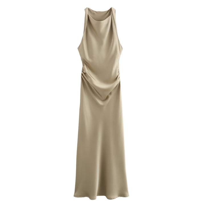 Damer elegant sommerkjole med flydende snit og charmerende flæse detaljer Skovae