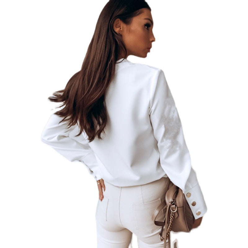 Dame moderne struktureret bluse Stilla
