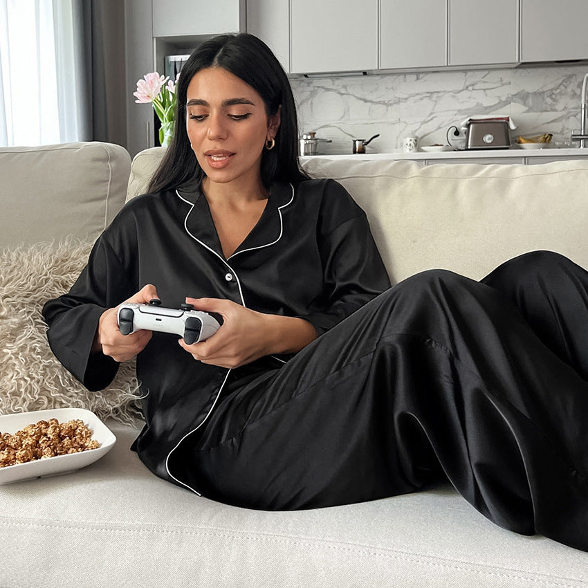 Dame Satin Pyjamasæt Stilla