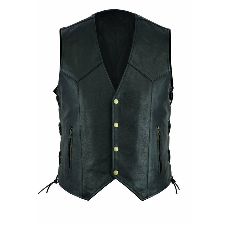 Herrer Premium Læder Motorcykel Veste Stilla