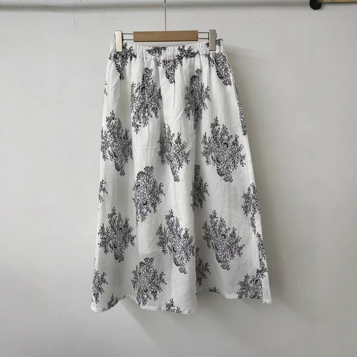 Dame Floral Print Relaxed Culotte Bukser Stilla