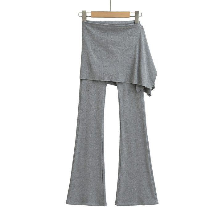 Dame Flared-Leggings med trendy indpakningsdesign og komfortabel bund Stilla