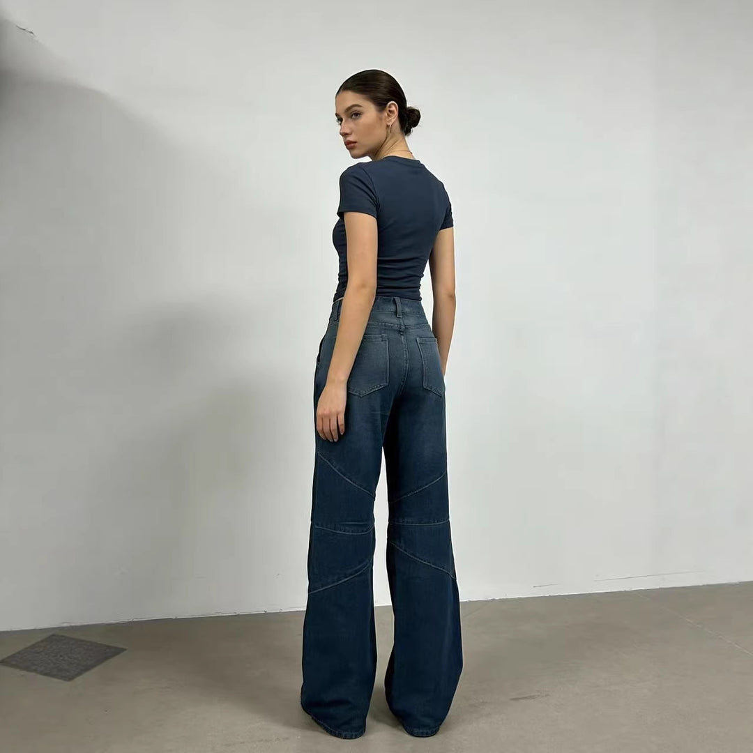 Damer Løst skårede jeans med unikke syningsdetaljer Skovae
