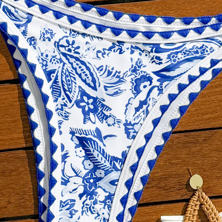 Dame Trio-badeoutfit med elegante indpakningsdetaljer Stilla