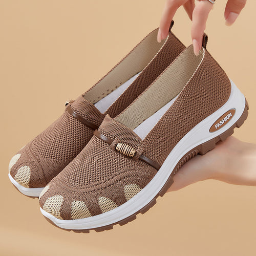 Dame fritidssneakers med åndbart mesh-overdel og skridsikker sål Stilla