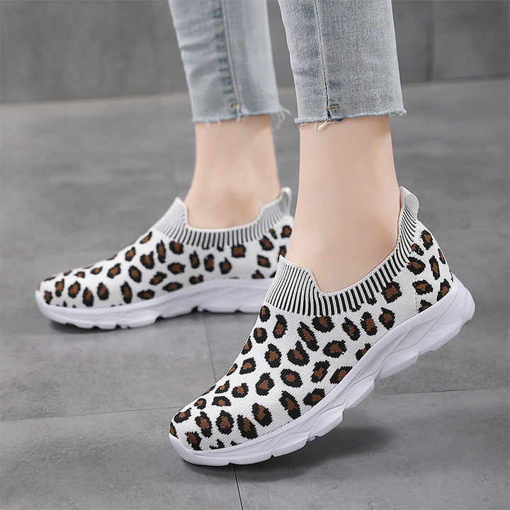 Dame Slip-On Komfort Sneakers med moderne leopardmønster Stilla