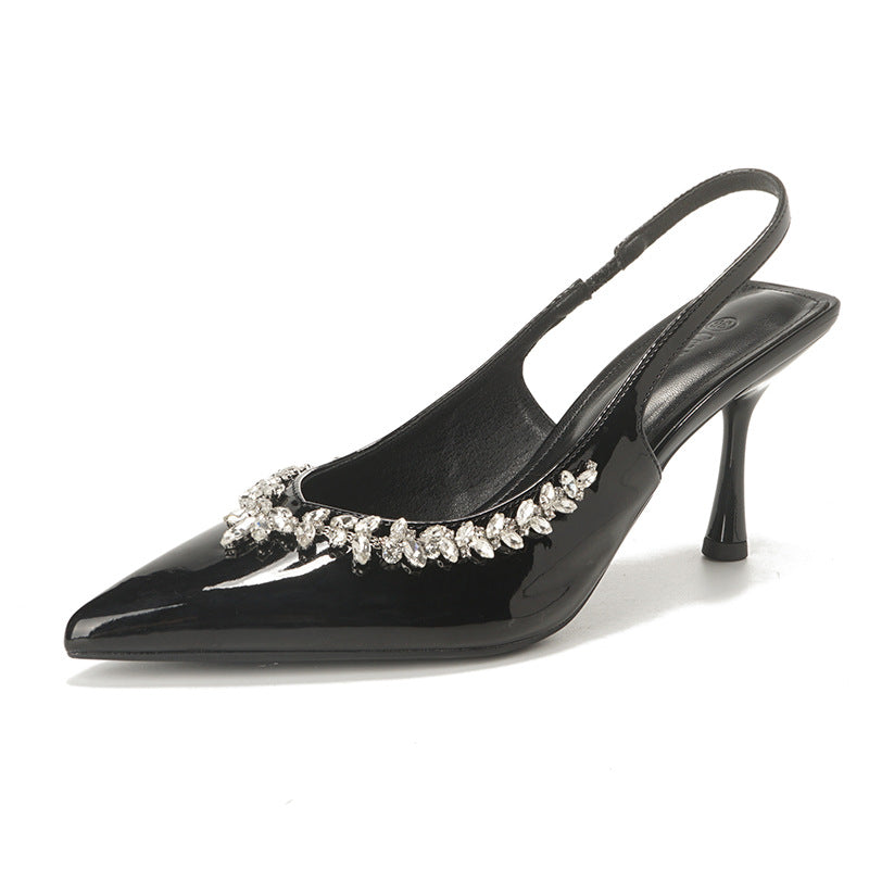 Damer Slingback-pumps med gnistrende strass-besætning Stilla