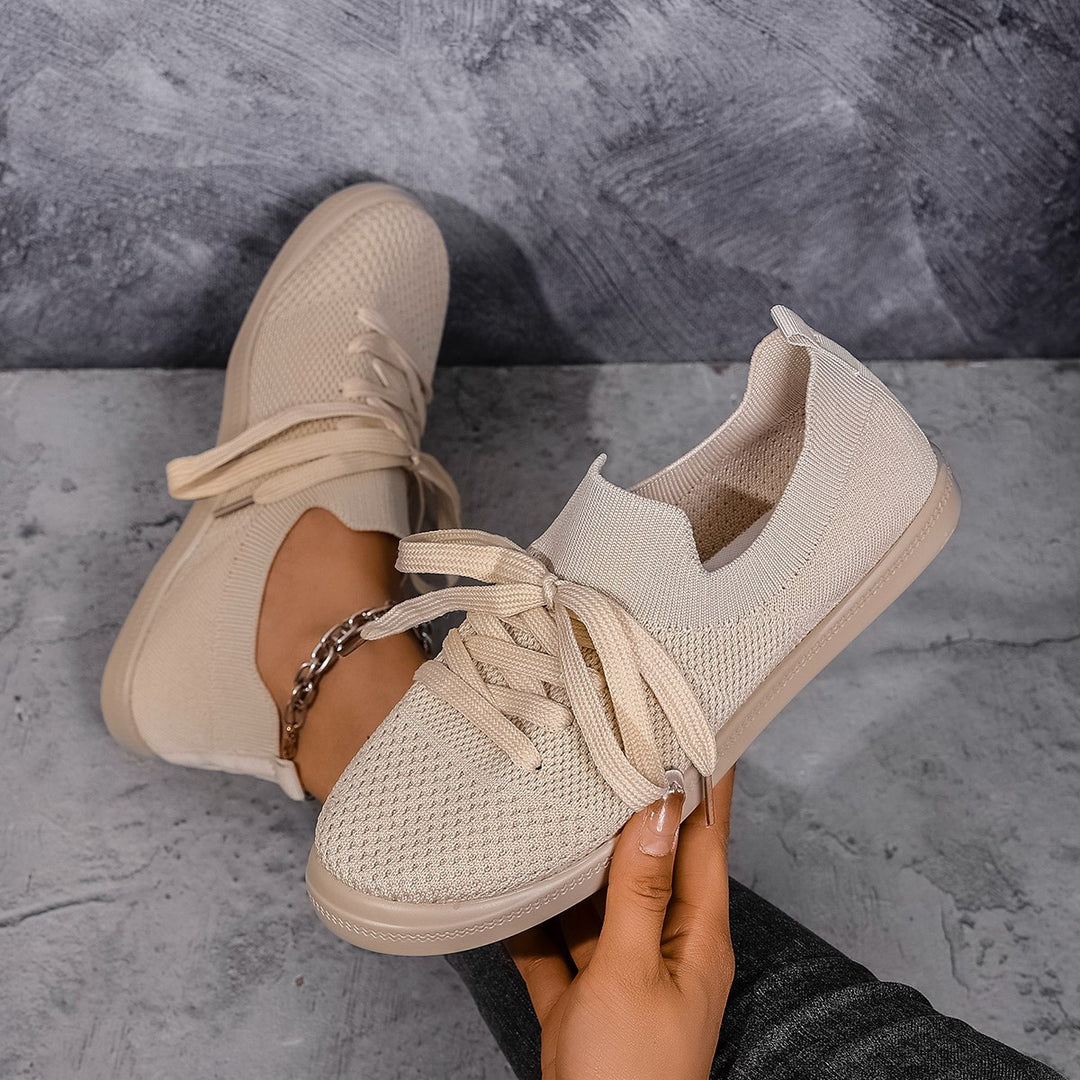 Dame Åndbare Fritids-Sneakers med elastisk Overmateriale Stilla