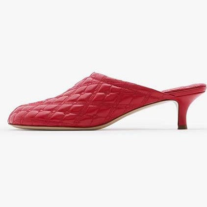 Femme polstret slippers med skulpteret hæl Stilla