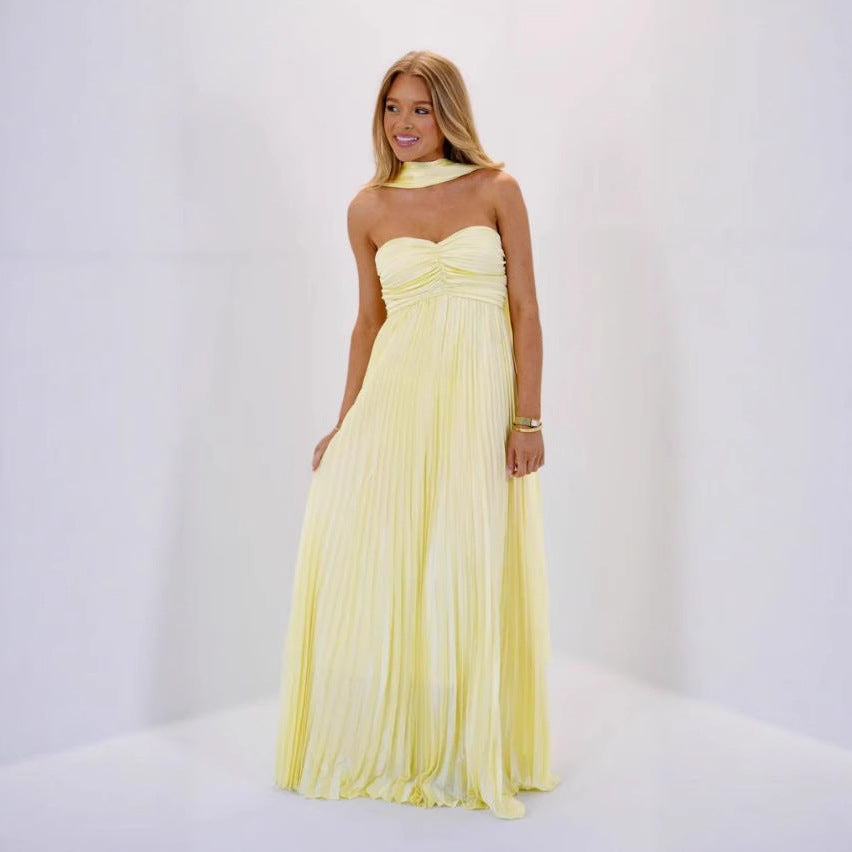 Damer elegante Maxi-nederdele med plisseringer Skovae