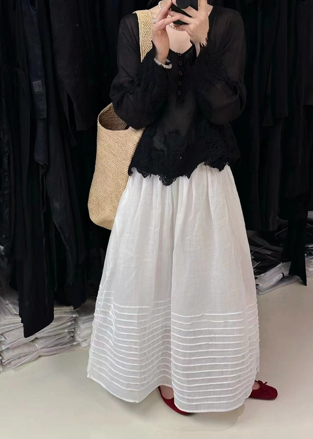 Femme Let Trappe Maxi-Nederdel Stilla