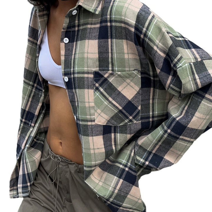 Dame Oversized Karoshirt Stilla