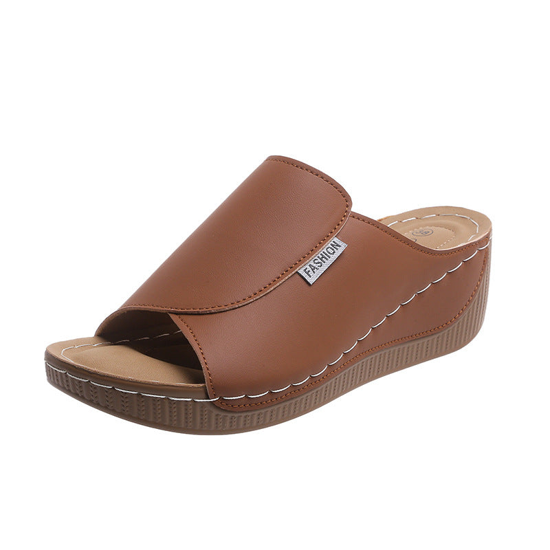 Dame Wedge-Pantoletten med mode- og ergonomisk sål Stilla