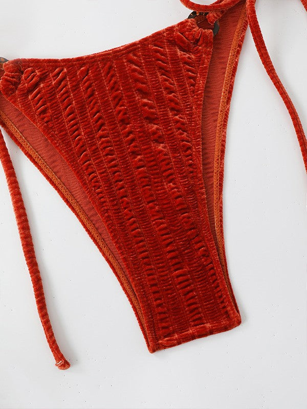 Kvinder Samt Trekant Bikini-Sæt Stilla