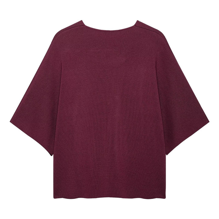 Damer bred strikjakke med elegante knapdetaljer Stilla