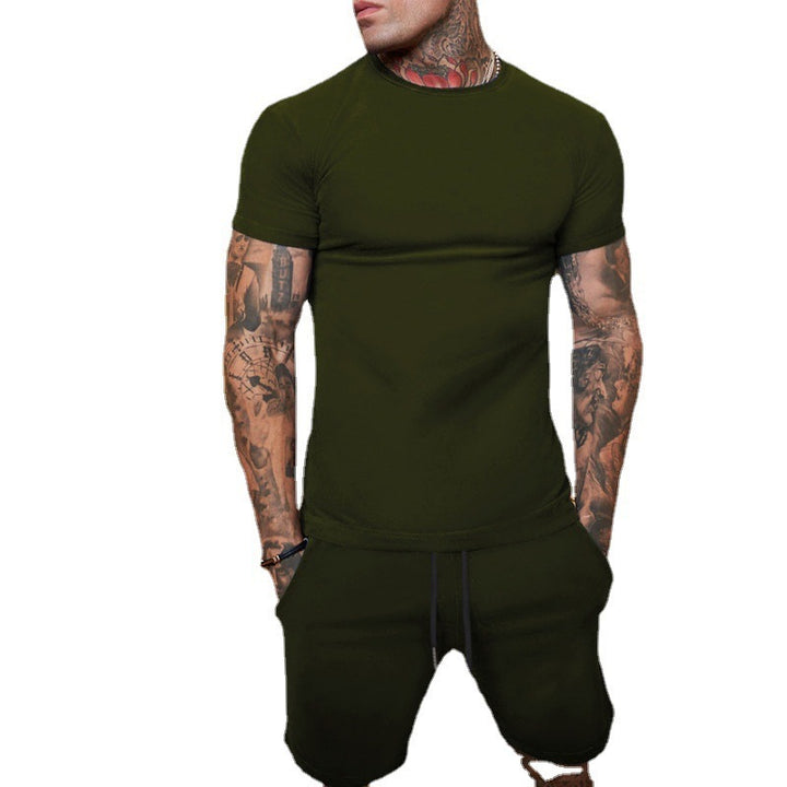 Herrer sporty T-shirt og shorts sæt Stilla