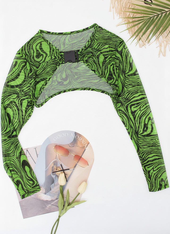 Dame one-piece badedragt med mode cut-out og lange ærmer Skovae