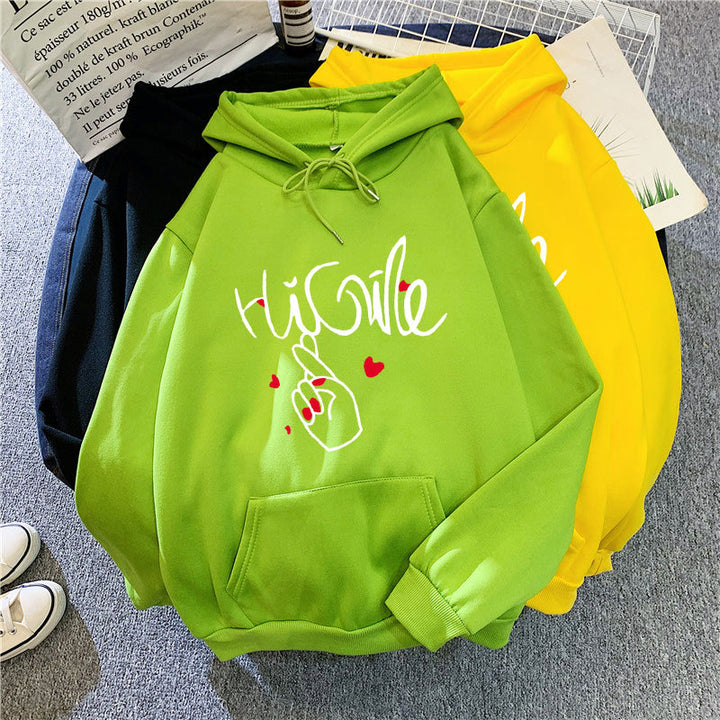 Dame hoodie med kreativt grafisk design Skovae