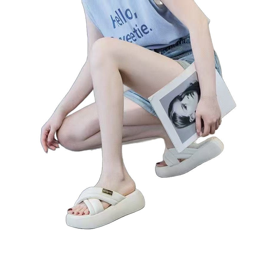 Dame Komfortable Flatform Pantoletten Stilla