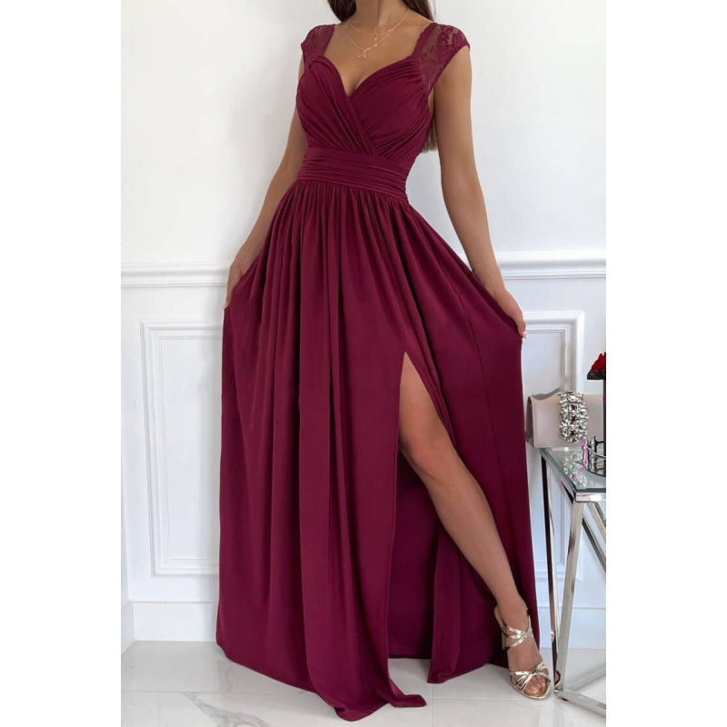 Femme Elegante Maxikjoler med Spidsudsmykninger Stilla