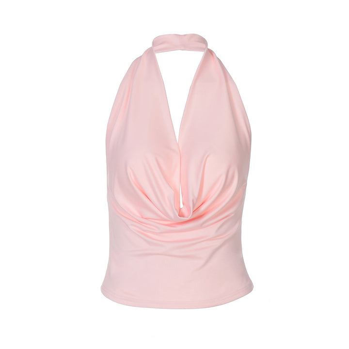 Dame Elegant Top med afslappet vikledesign Stilla