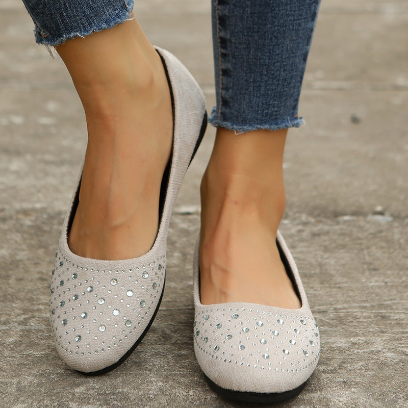 Dame Ballerinas med glitrende strassapplikationer Stilla