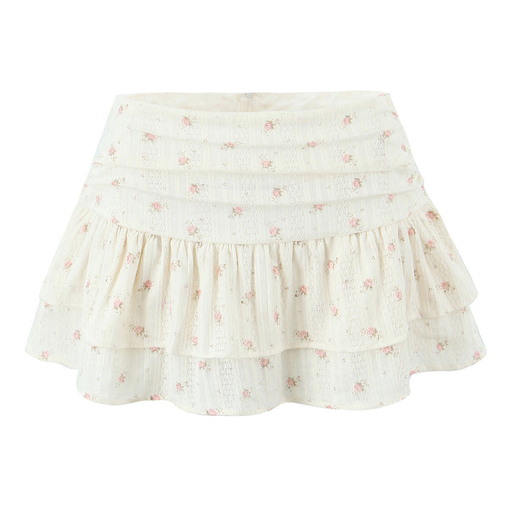 Dame stribet bustier med ruffle detaljer og justerbar snøre Stilla
