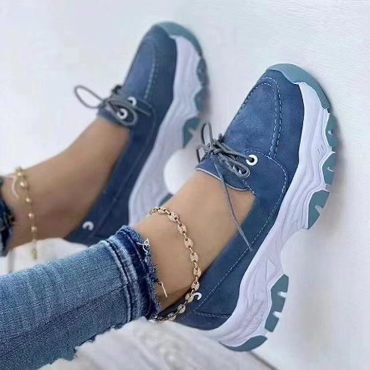 Dame mode sneakers i sporty stil med komfort sål Stilla