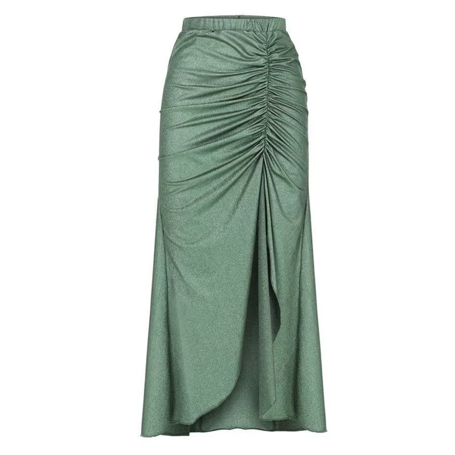 Dame en-dels badedragt med stilfulde snøredetaljer og elegante strand maxi nederdele Skovae