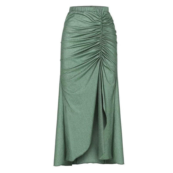 Dame en-dels badedragt med stilfulde snøredetaljer og elegante strand maxi nederdele Skovae