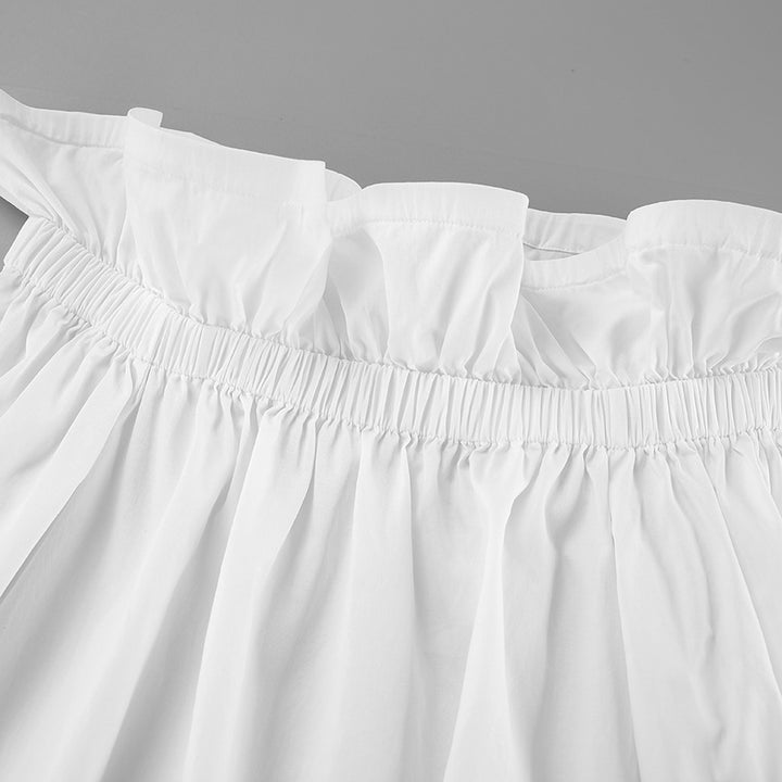Dame Off-Shoulder Blusekjole med voluminøse puffærmer og elegant udskæring Stilla
