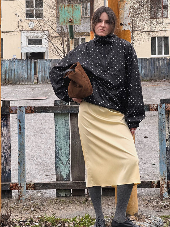 Dame Oversized Regnjakke med Pletter Stilla
