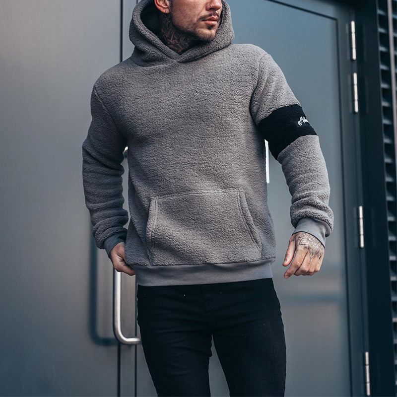 Herre hyggelig Hoodie i blødt fleece med kængurulomme Stilla