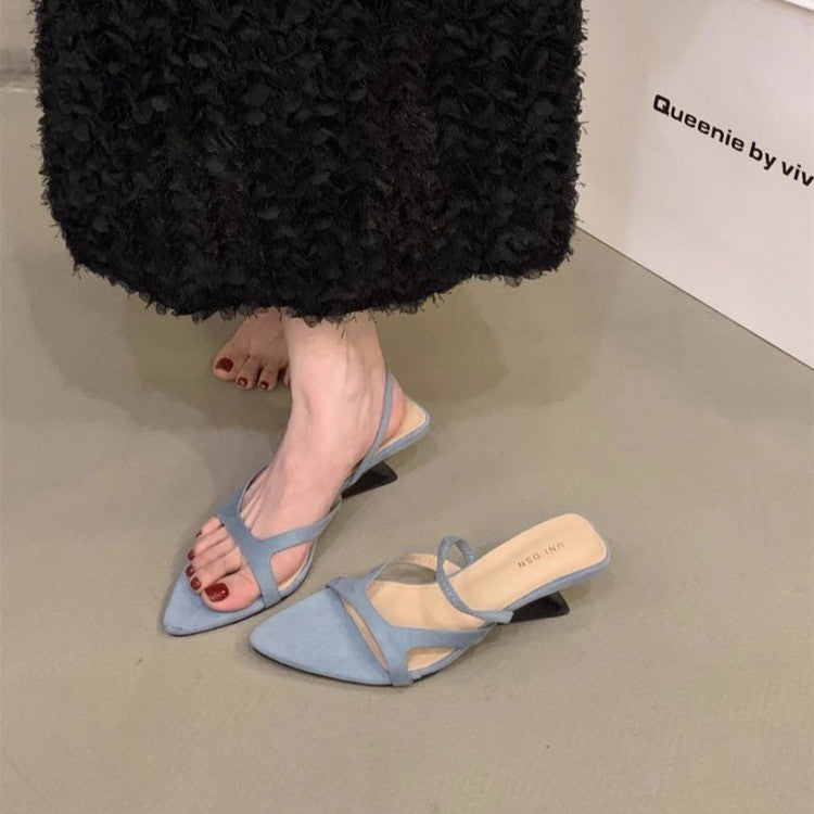 Dame Strappy Open-Toe Hælsandal med unikt design Stilla