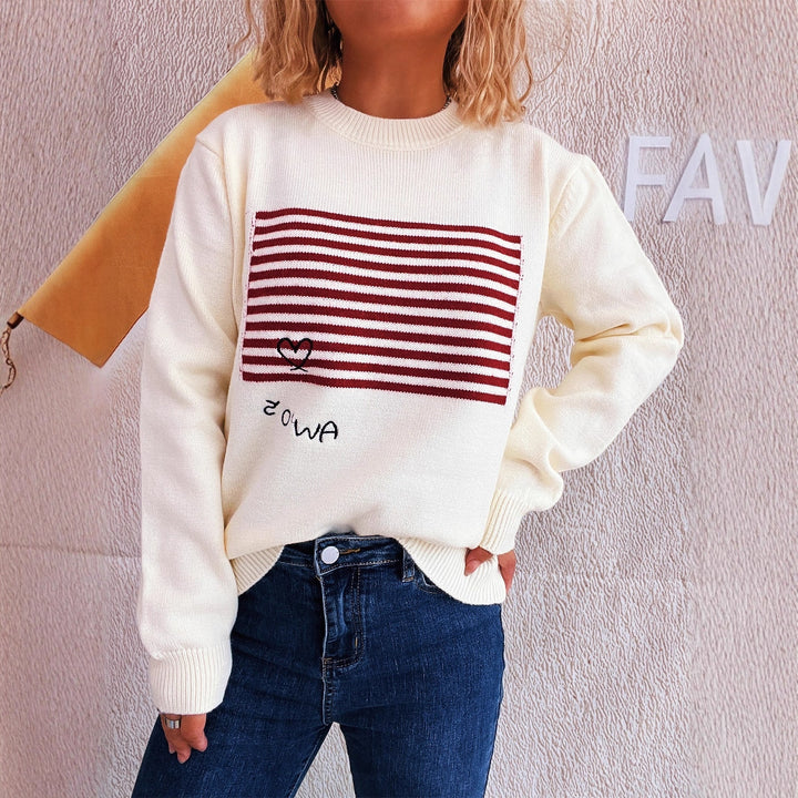 Kvinders hyggelige sweatshirt med grafisk print Stilla