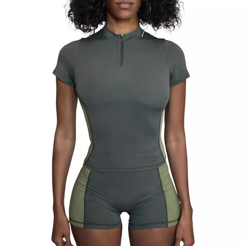 Dame sporty sæt med kort top og shorts Skovae