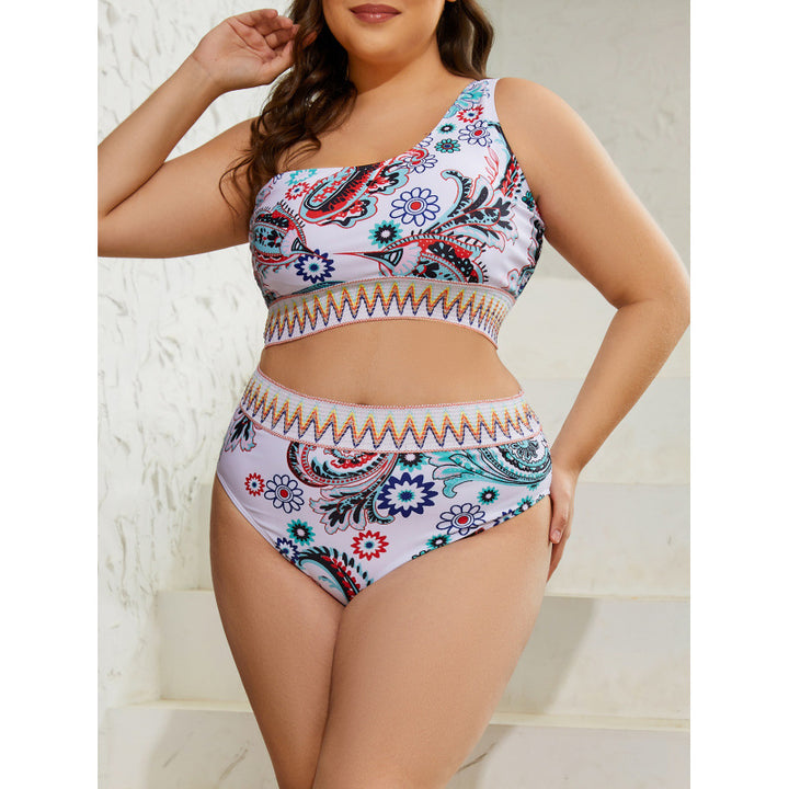 Dame Bikini-sæt med blomstermønster og sporty snit Skovae