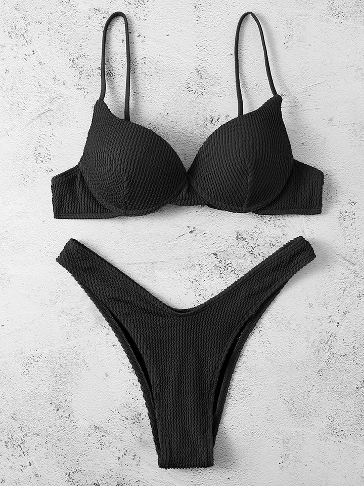 Dame Push-Up-Bikini med struktureret overflade Skovae