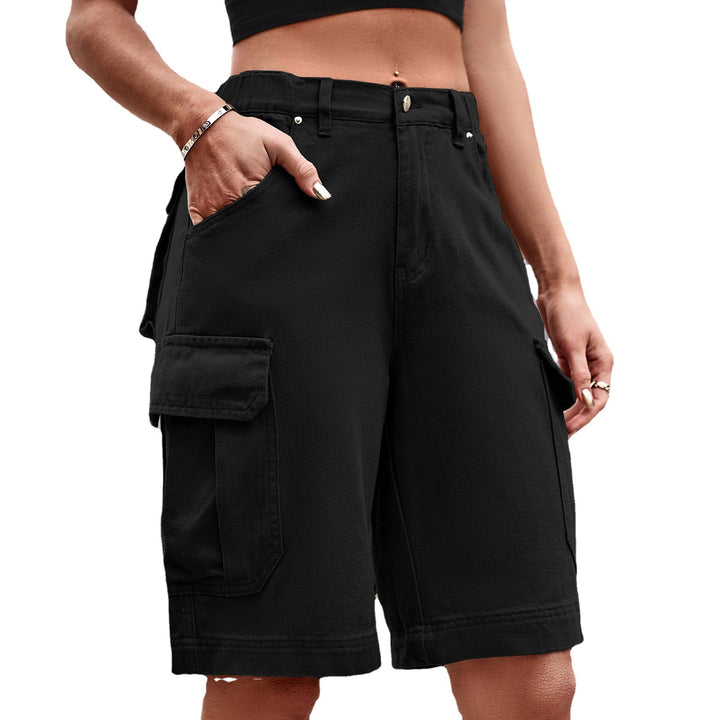 Dame cargo-shorts med elastisk talje og praktiske lommer Stilla
