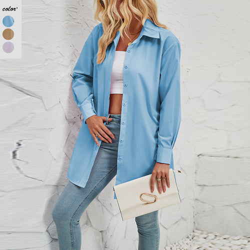 Damer casual skjorte bluse lavet af let stof Stilla
